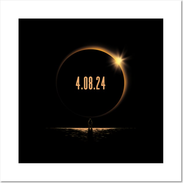 America Totality Spring 4.08.24 Total Solar Eclipse 2024 Wall Art by SanJKaka